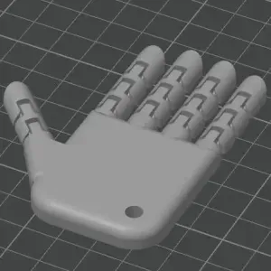 Articulated robot hand keychain (print in place)