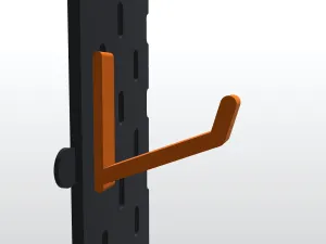 Angled Anti-Drop Hook for IKEA SKÅDIS Pegboard — No Supports