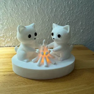 Cozy Cat Campfire (LED Tealight Version)