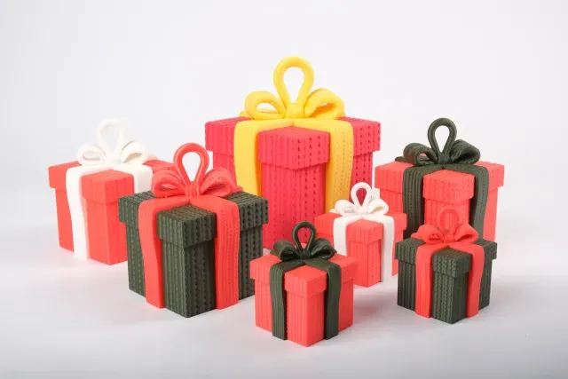 Christmas Gift Boxes – Festive Knitted-Style Decor — Фото 2 из 5
