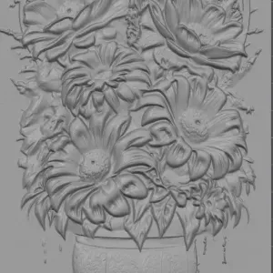 Flowers - relief sculpture