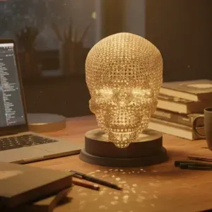 Hollow lamp skull,Lampara calavera, decoracion, skull
