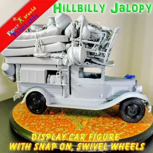 Hillbilly Jalopy rustic pickup with snap on, swivel wheels