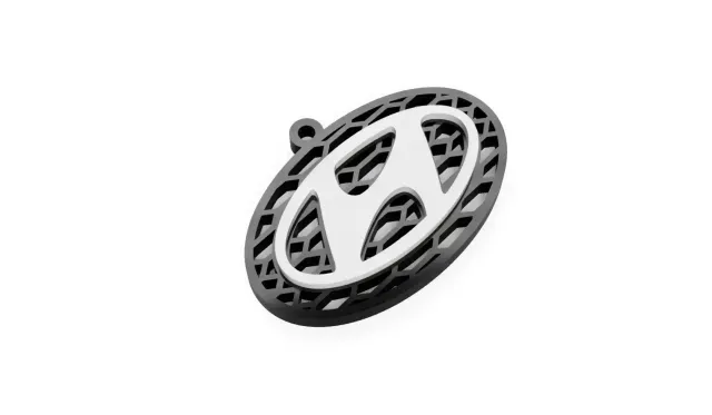 Hyundai Honeycomb Logo Keychain — Фото 3 из 4