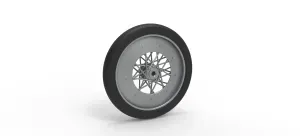 Front wire wheel of vintage dragster Version 3 Scale 1:25