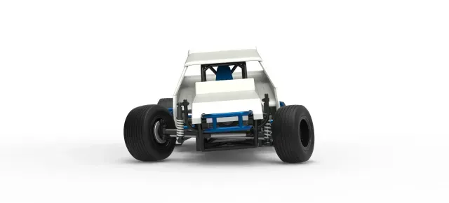 Vintage Dirt Modified stock car V8 while turning Scale 1:25 — Image 6 of 9