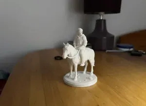 Medieval Rider on Horse 3D Model