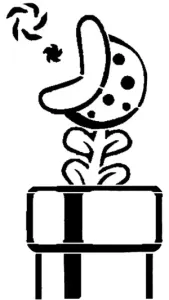 Piranha Plant stencil 4
