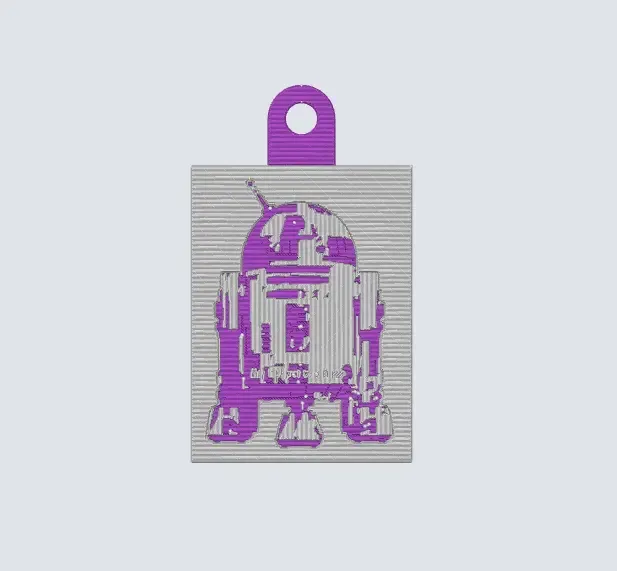 2 color R2D2 Keychain (16 min print) — Фото 2 из 2