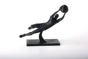 Goalkeeper Save Sculpture - Abstract Soccer Player Art