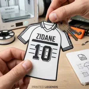 LLavero de Camisetas de Futbol - Zidane