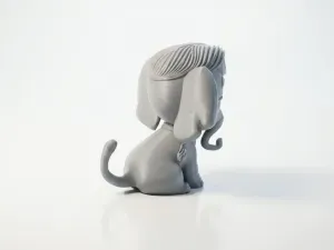 Cute Elephant Figurine Chibi Animal 3D Printable