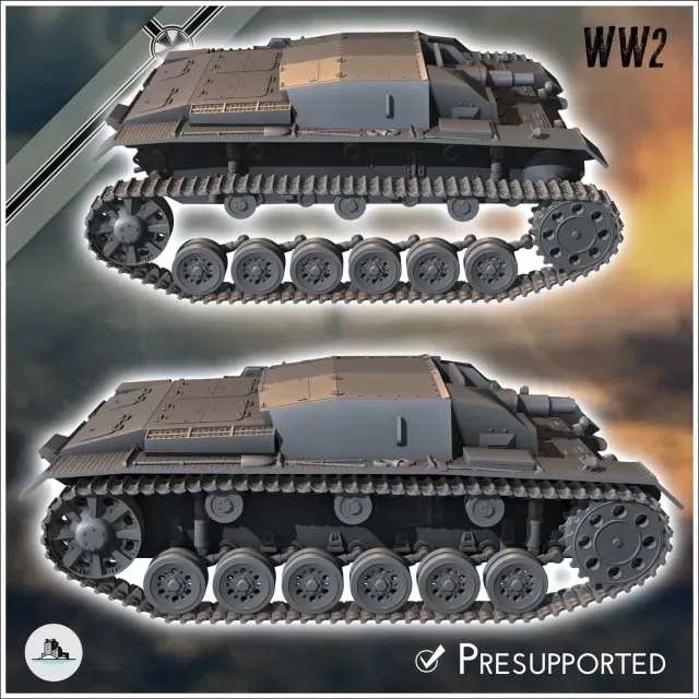 Sturmgeschutz StuG III Ausf. A (Sd.Kfz. 142-1) - WW2 miniature — Image 5 of 9