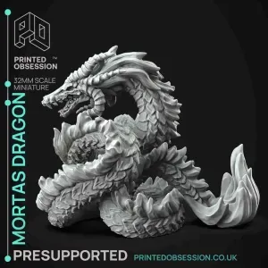 Mortas Dragon - Death Dragon - PRESUPPORTED - 32 mm