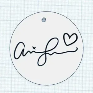 Ariana Grande Signature Keychain – 3D Printable STL