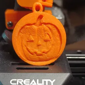 Round Halloween Pumpkin Keychain 2