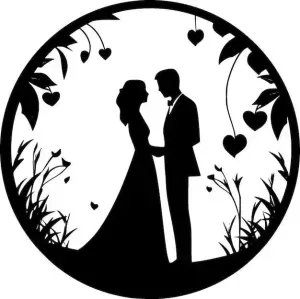 lovely couple wall art