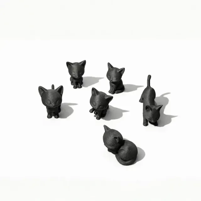 LAZY CATS / MODERN CAT SCULPTURES / BLACK SCULPTURES