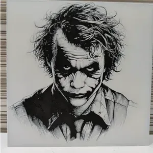 Hueforge portrait of the joker