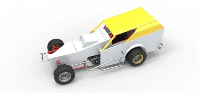 Vintage Dirt Modified stock car Version 7 Scale 1:25 — Фото 4 из 9