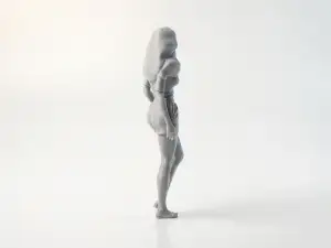 Lady Hand In Pocket Figurine Female Figure 3D Printable