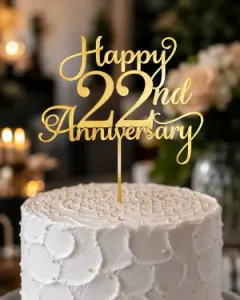 22nd Anniversary Cake Topper