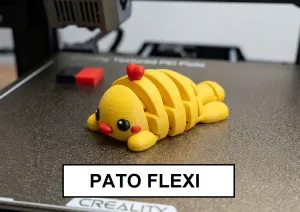 Cute Flexi Duck Toy with Heart Accent (Print-in-Place)