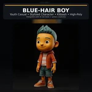 Stylized Character Collection Vol. 01 – Kitbash High-Poly 3D
