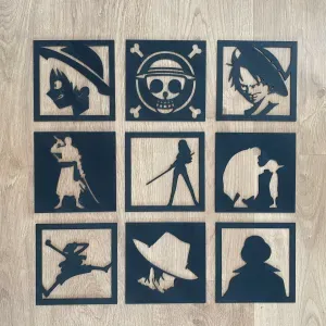 Set of 9 One Piece Wall Art Panels