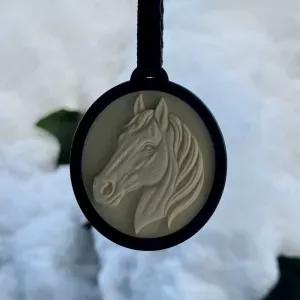 Horse Medallion Pendant Relief