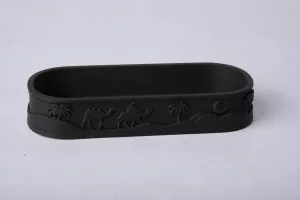 Oriental-Themed Tray with Camel Relief Design
