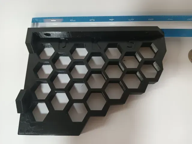Heavy Duty Shelf Riser and Bracket - Hexagon Tech Style