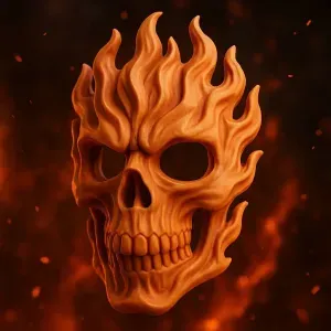Blazebone Mask of the Infernal Flame