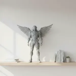 cyberpunk angel soldier