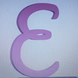 Disney-style letter E for event phrases