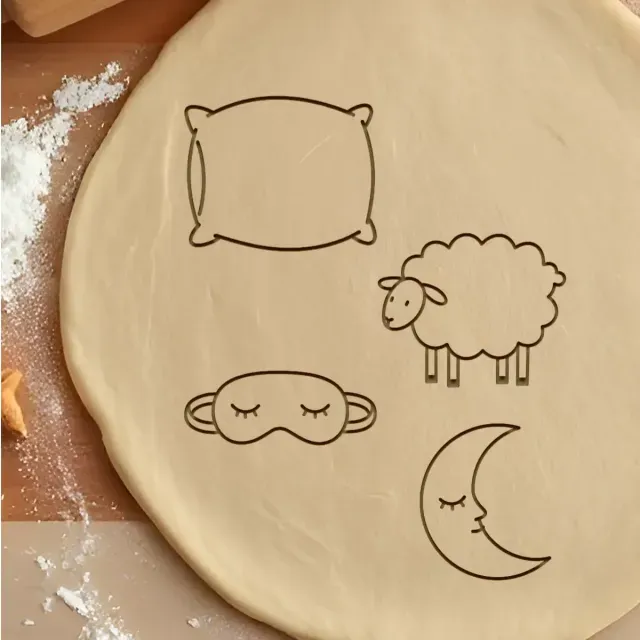Sleeping Set Cookie Cutter, Biscuit Cutter