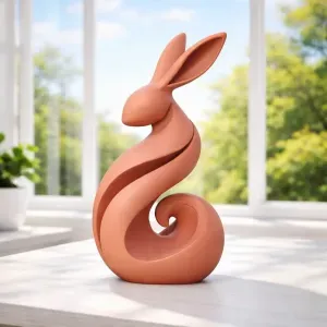 Easter Bunny Decor | Modern Minimal Rabbit Sculpture