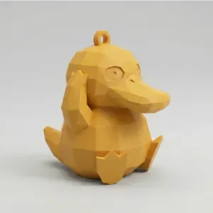 Low Poly Psyduck Keychain | #08