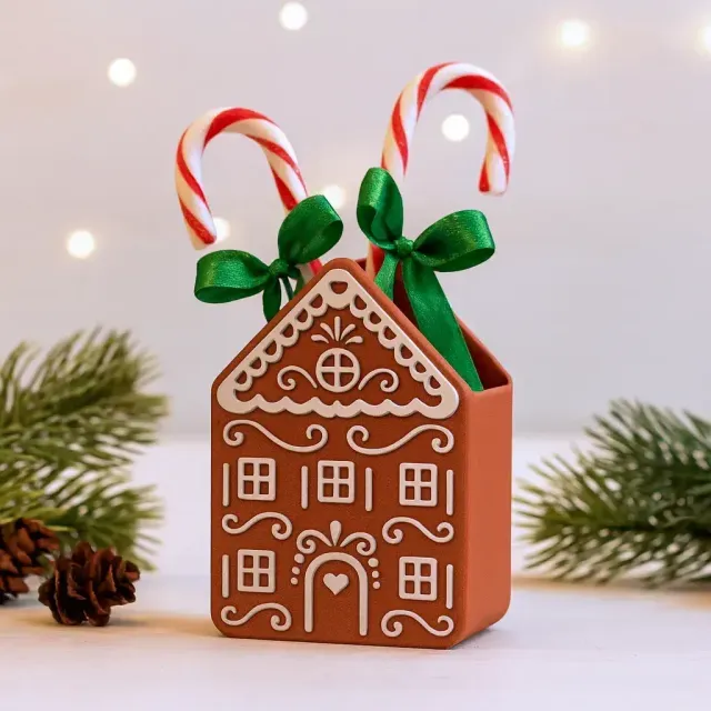 Gingerbread House Treat Box | Christmas Candy Cane — Фото 8 из 9