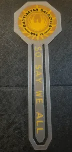 BSG-75 "Galactica" Officer Plaque Bookmark