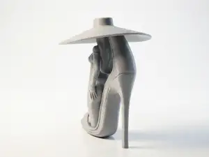 Lady Highheel Elegant Figure Sculpture 3D Printable