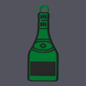 Champagne Bottle - Keychain v1