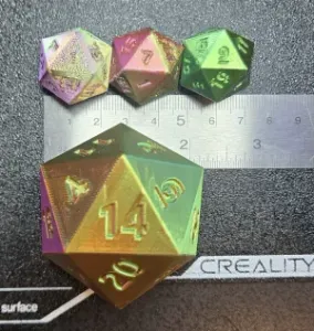 Accurate D20 Polyhedral Gaming Dice 22mm Chonk 45mm D&D RPG