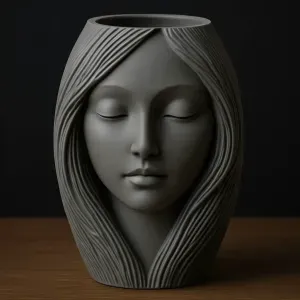 Girl Face Vase Planter