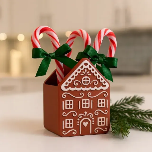 Gingerbread House Treat Box | Christmas Candy Cane — Фото 7 из 9