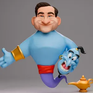 Robin Williams as the Genie