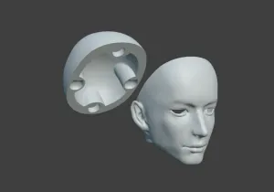 BJD male head and face, handsome middle-aged guy