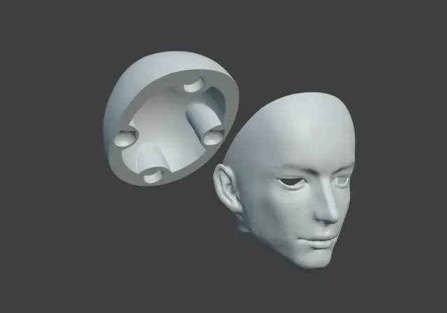 BJD male head and face, handsome middle-aged guy