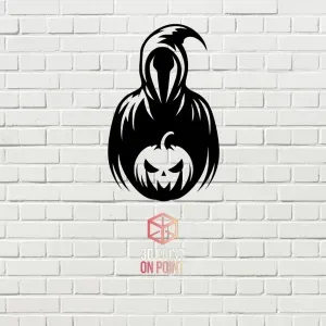 HALLOWEEN SCARECROW & PUMPKIN - 2D WALL ART #2