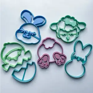 Easter cutter set for cookies, fondant, and playdough sensory